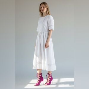 ALDO Fuchsia Suede Lace-Up Stiletto Heels – Size 8 💜